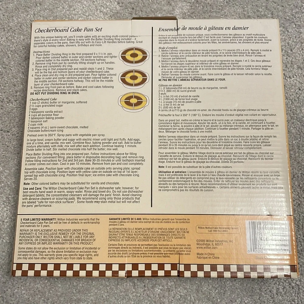Wilton Checkerboard  Cake Pan Set